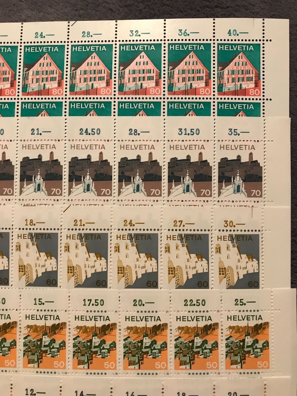 Tutti i francobolli: Landschaftsbilder Bögen, kompl. Satz – Usato da Grafenort venduto da Solar11 1