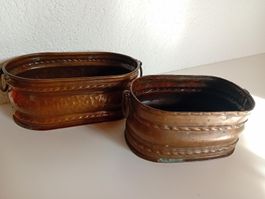 Kupfergefässe Oval Fiosa Schweizer Handarbeit 2er Set