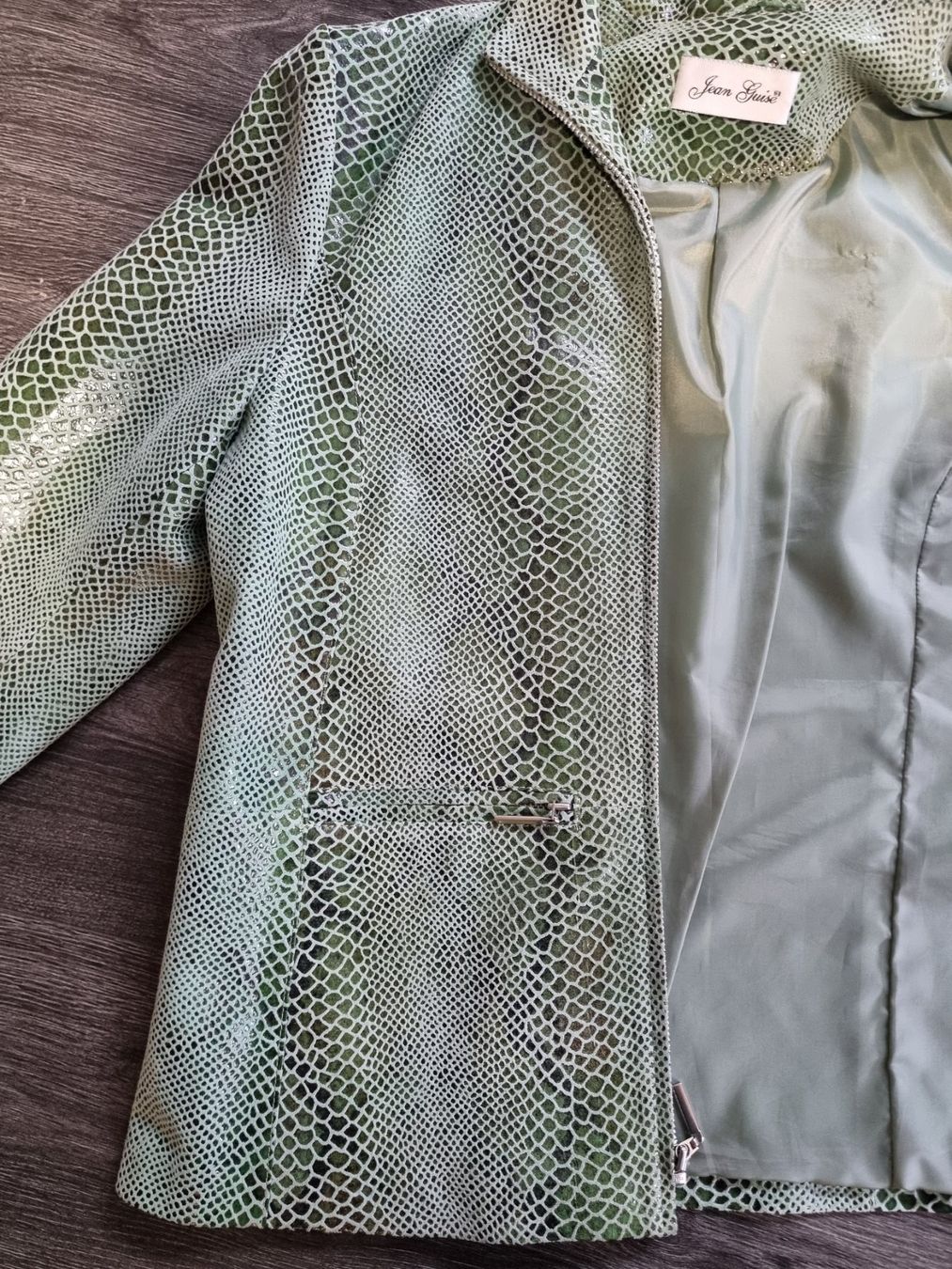 Giacche: Lederjacke mit Schlangenmuster grün – Usato da Uetliburg SG venduto da mafrey63 2