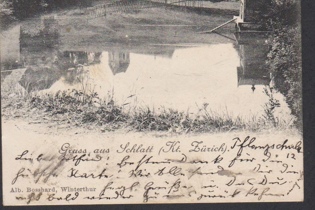 Cartoline postali: Schlatt  ZH   -   alte Ansichtskarte gestempelt 1905 – Usato da Vitznau venduto da Ropaku 2