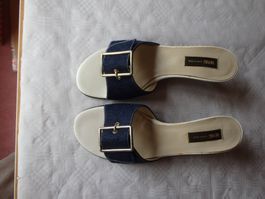 MNG Sandalen Damen Grösse 39 Leder Jeansoptik guter Zustand