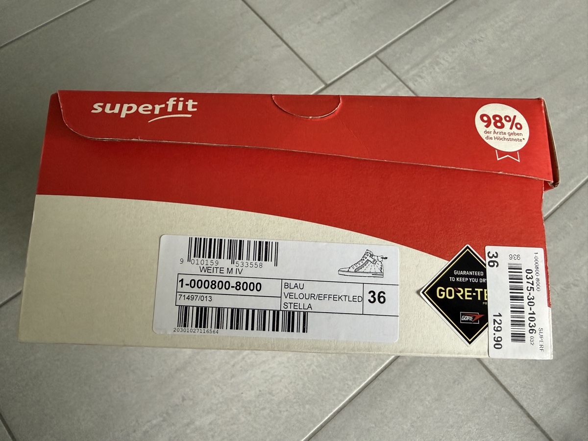 Superfit Schuhe für Mädchen: Superfit Sneakers, Goretex, Grösse 36 – Gebraucht aus Mägenwil von Bienchen8 6