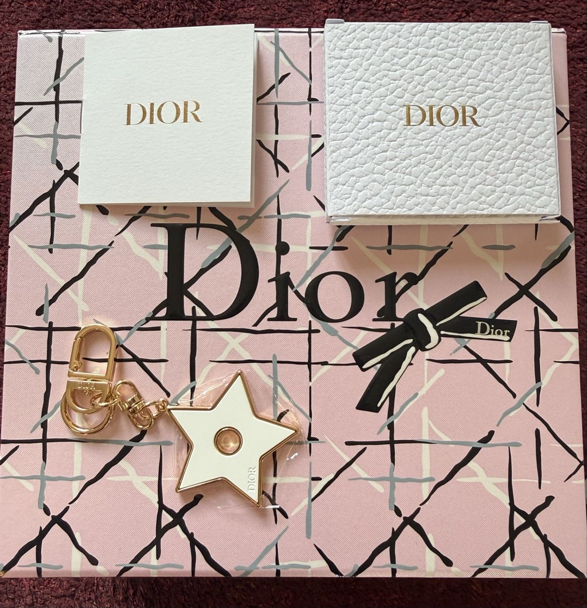 Dior Portachiavi: Dior Key Ring white star Etoile Blanche Porte-Cle – Nuovo e nell'imballaggio originale da Luzern venduto da sas_r89l
