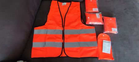 4.Original VW Warnweste Set, Neu, Grösse M-XXL, Orange!
