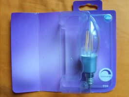 LED Lampe klar regelbar E14 "40W" warmw.