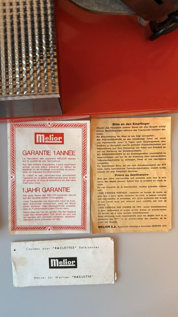 Elettrodomestici da cucina: Melior SA Type 311 - Raclette Ofen – Usato da Delemont venduto da ann_ftj8 3