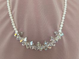 Schmuck-Set mit Perlen und Zirkonia Nr. 33
