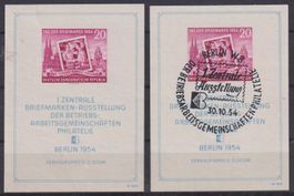 DDR 1954: Block 10 gestempelt + **