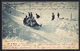 St. Moritz, Spass beim Schlittenfahren