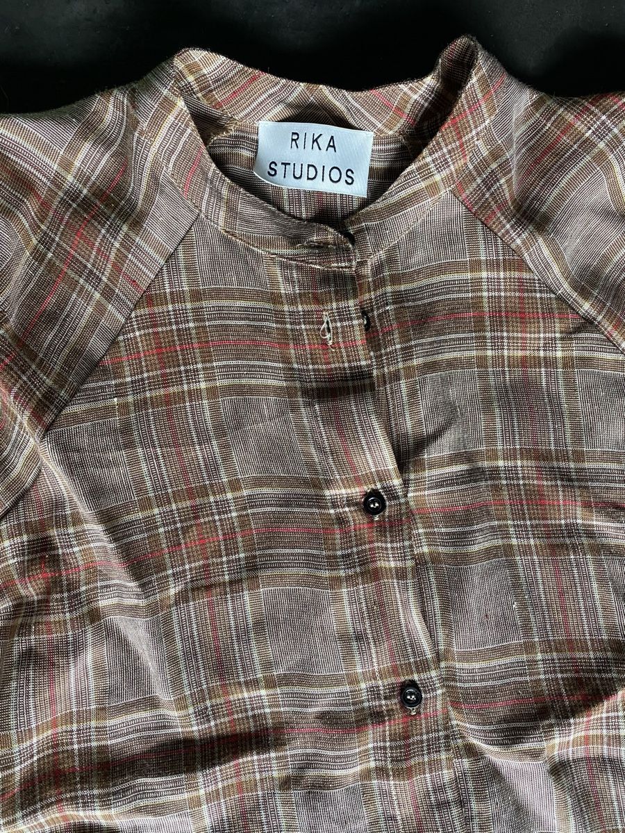 Camicette: Rika Studios Bluse, Gr. M, Braun kariert, Herbst Style – Nuovo (secondo la descrizione) da Chur venduto da simhofstr 1