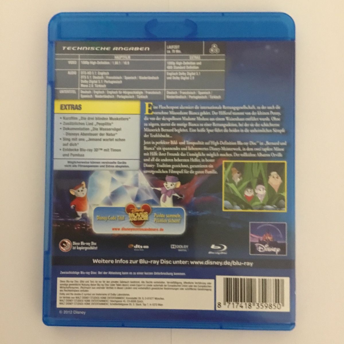 Tutti i DVDs: Bernard und Bianca Blu Ray – Nuovo (secondo la descrizione) da Blauen venduto da sternchen66 1