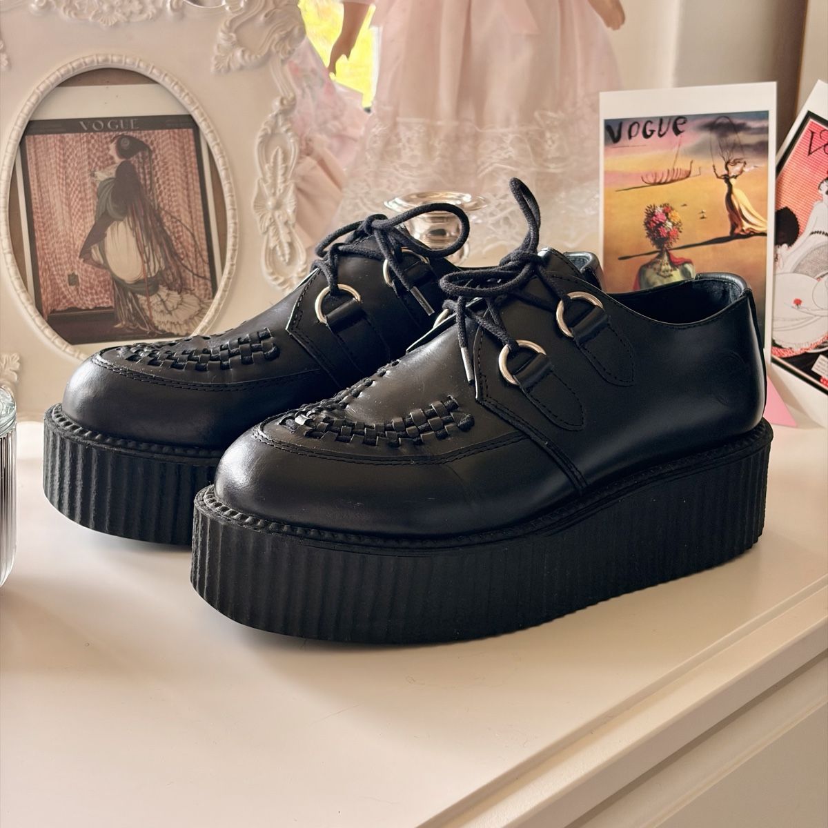 Damenschuhe: NEVERMIND Goth Leather Platform Creepers EU 38 – Neu (gemäss Beschreibung) aus Edlibach von Anyteaparty