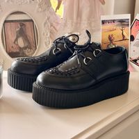 NEVERMIND Goth Leather Platform Creepers EU 38