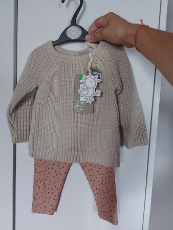 62 Completino baby bambina pink pullover e pantaloni‪‪‪