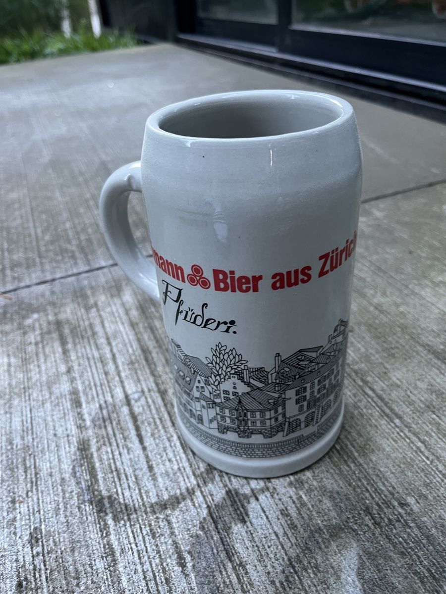Hürlimann Bicchieri: Hürlimann Bierkrug Set – Usato da Tann venduto da Floripori123 4