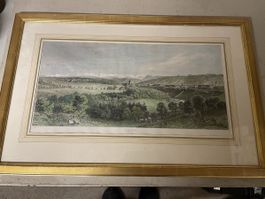 Lithografie Bern Ansicht von der Enge aus 
