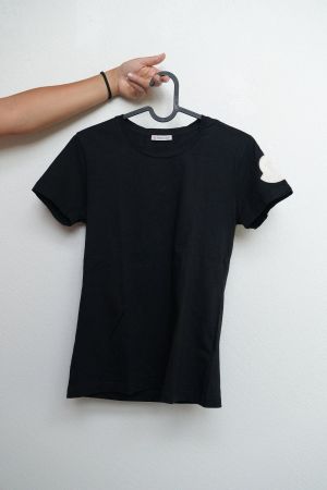 Moncler Donna - T-Shirt Girocollo Nera
