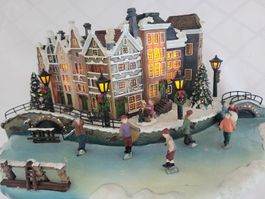 Decoration de Noël LED - Village enneigé. Typisch Hollands