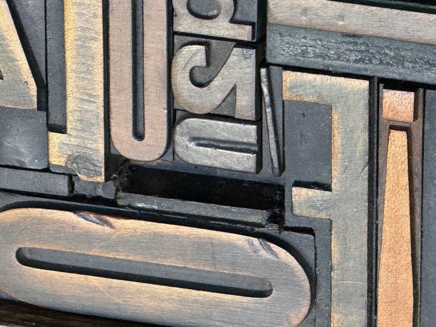Dipinti: 2 Typographien Wandbilder Lettern Objekt Holz – Usato da Bern venduto da Jwpm66 6