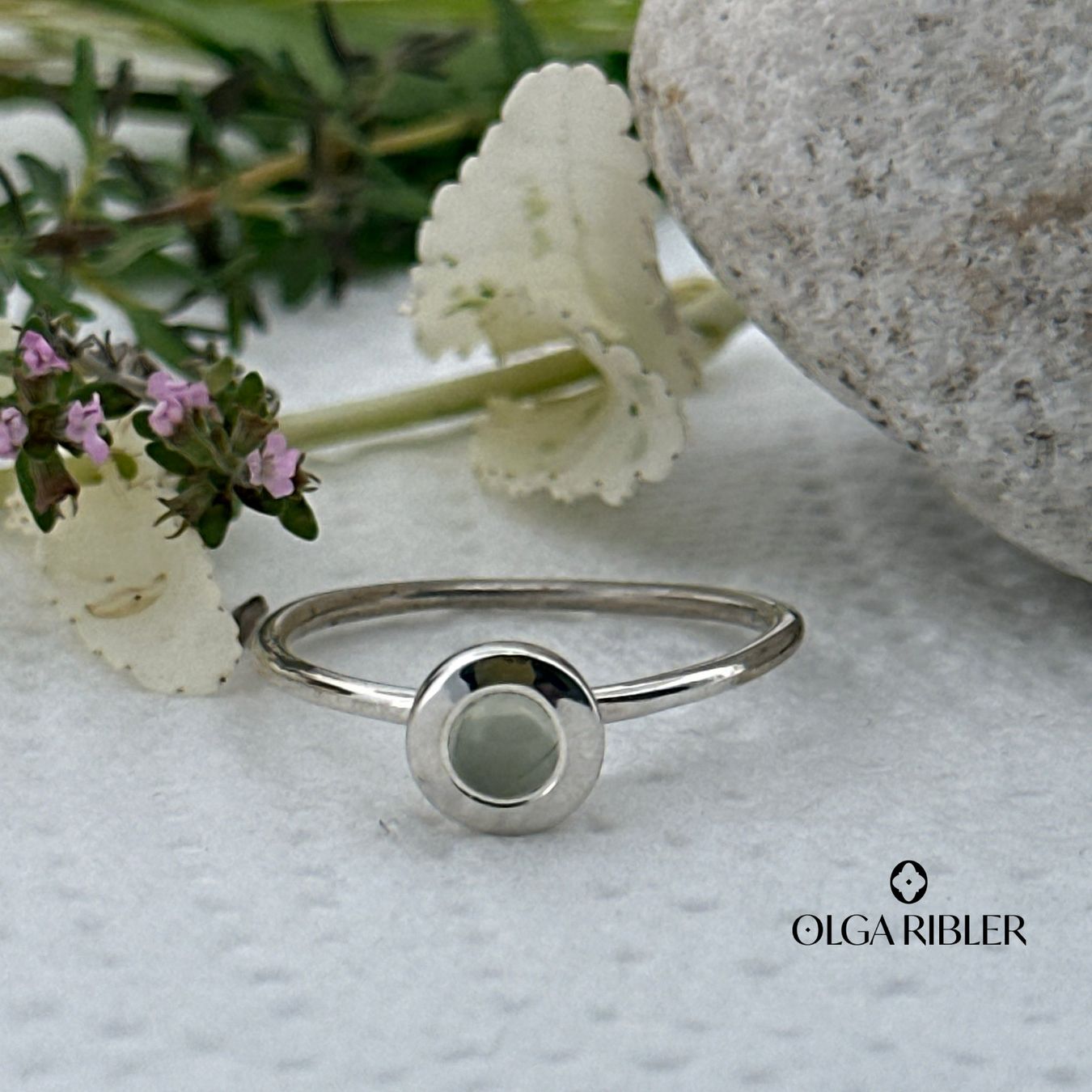 Olga Ribler Anelli: Prehnit Silber Ring 925 Grösse 58 – Nuovo (secondo la descrizione) da Luzern venduto da Schmuckoutlet 6