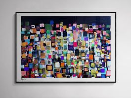 Moderne Kunst Häuser Lichter Mexiko Abstrakt Farben Stadt
