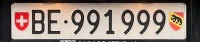 Insegne: Kontrollschild BE 991 999 – Usato da Eschenbach SG venduto da beaches