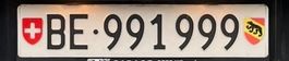 Kontrollschild BE 991 999