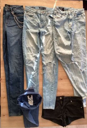 Kleiderpaket-5 Hosen XS+2 Oberteile XXS, gebr./LETZTE CHANCE
