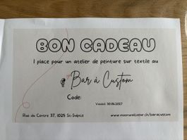 Bar à Custom atelier gratuit