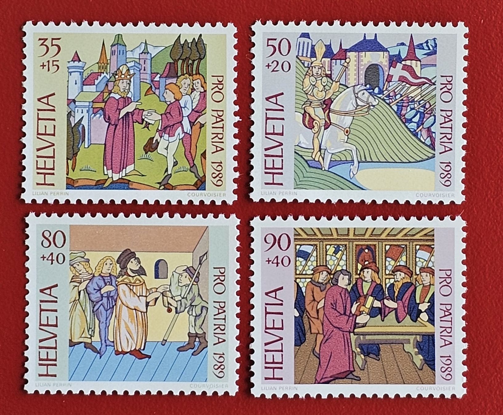 Tutti i francobolli: PRO PATRIA SATZ 223 - 226 BILDERCHRONIK 1989** POSTFRISCH – Nuovo (secondo la descrizione) da Düdingen venduto da Quartierstrasse
