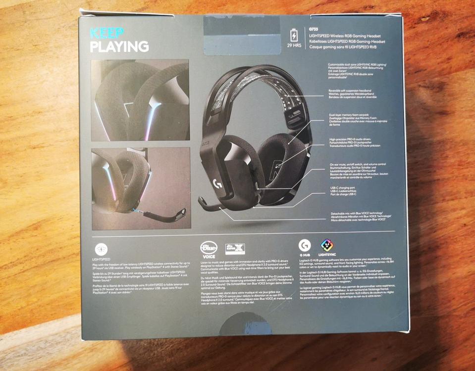 G733 extrem leichtes kabelloses Gaming-Headset