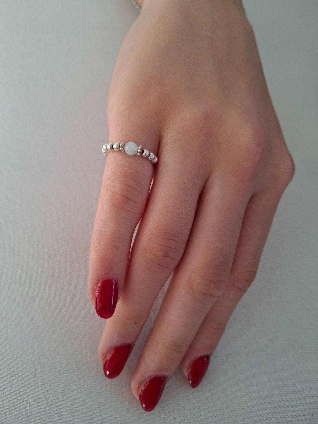 Anelli: Fingerring 925 Silber mit Edelstein Morganit – Nuovo e nell'imballaggio originale da Walterswil SO venduto da Mama_noel 2