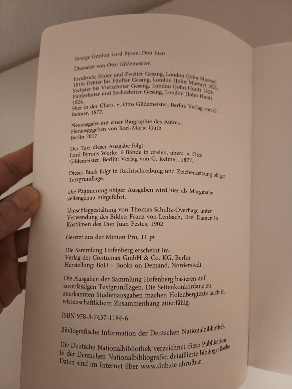 Libri: Buch George Gordon Lord Byron: Don Juan – Usato da Oberhofen Thun'see venduto da cri_6md2 4