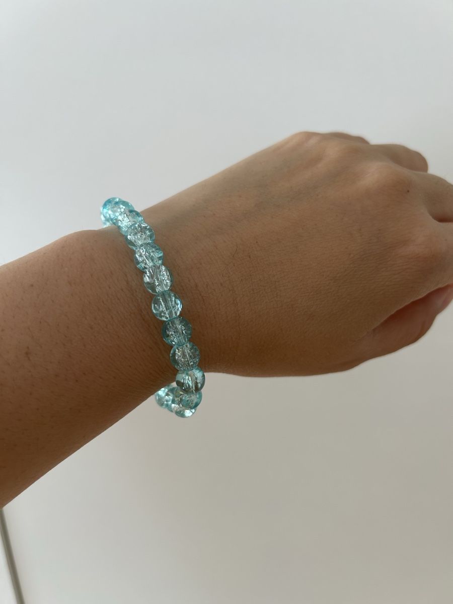 Bracciali & Braccialetti: Handgemachtes Armband – transparente Perlen  -Crackle-Effekt – Nuovo e nell'imballaggio originale da Basel venduto da lau_982w 1