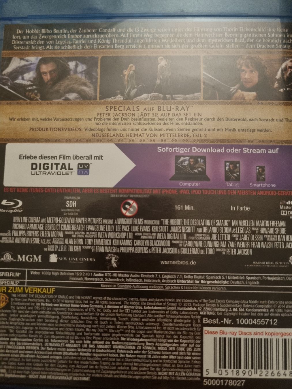 Alle DVDs: Der Hobbit: Smaugs Einöde Blu-ray  – Gebraucht aus Thierachern von rob_xm6d 1
