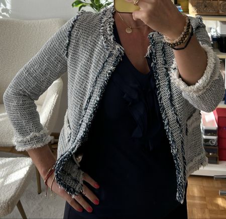 Zara Bouclé Blazer Gr. S – Chanel Style – Top Zustand“