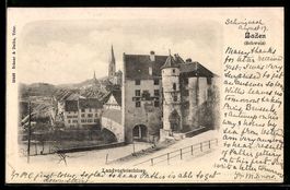 AK Baden, Landvogteischloss, 1902