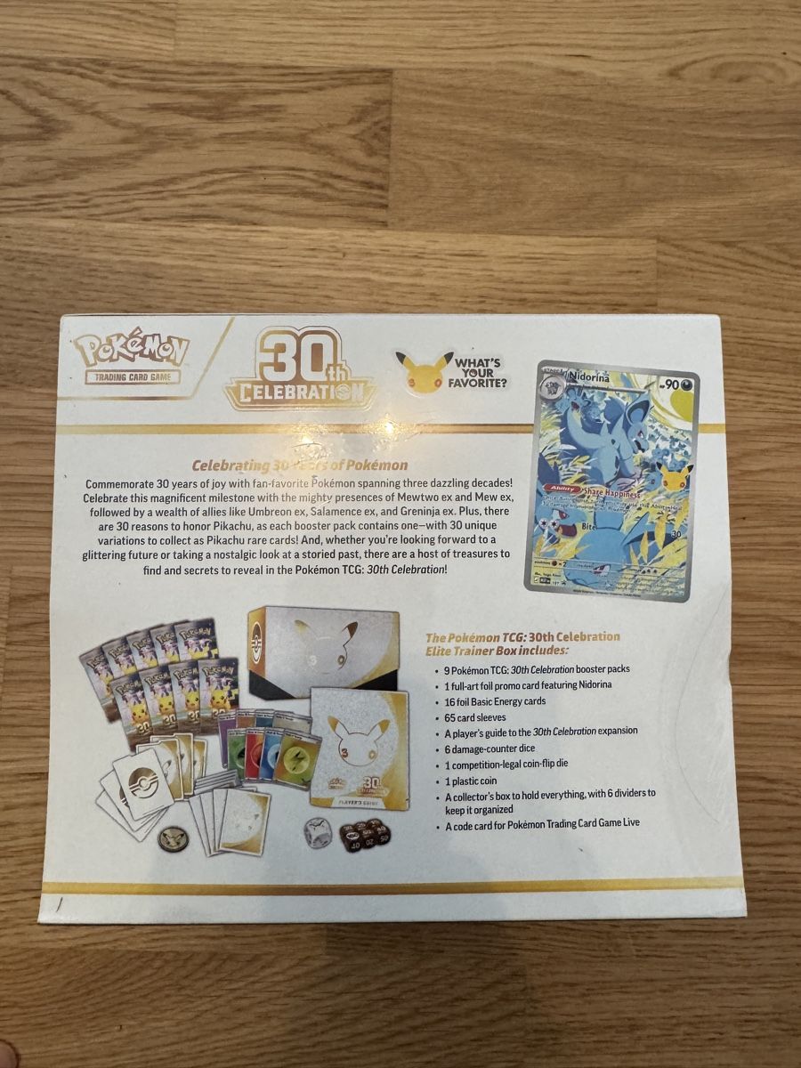 Pokémon Carte collezionabili: Pokémon 30th Anniversary ETB – Nuovo (secondo la descrizione) da Männedorf venduto da Luxurytrade4 1