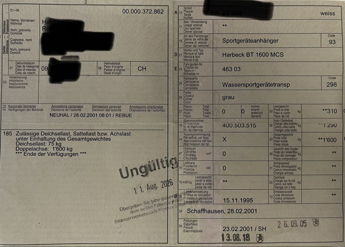 Harbeck Anhänger: Bootsanhänger Harbeck BT 1600 – Gebraucht aus Neuhausen von Buda8 2
