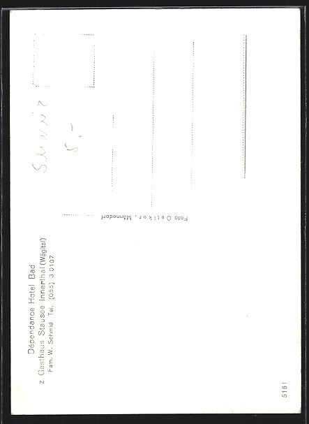 Cartoline postali: Innerthal /Wägital, Dépendance Hotel B – Usato da Berlin venduto da bartko-reher 1