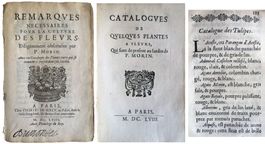 MORIN (1658), Remarques… avec un catalogue des plantes rares