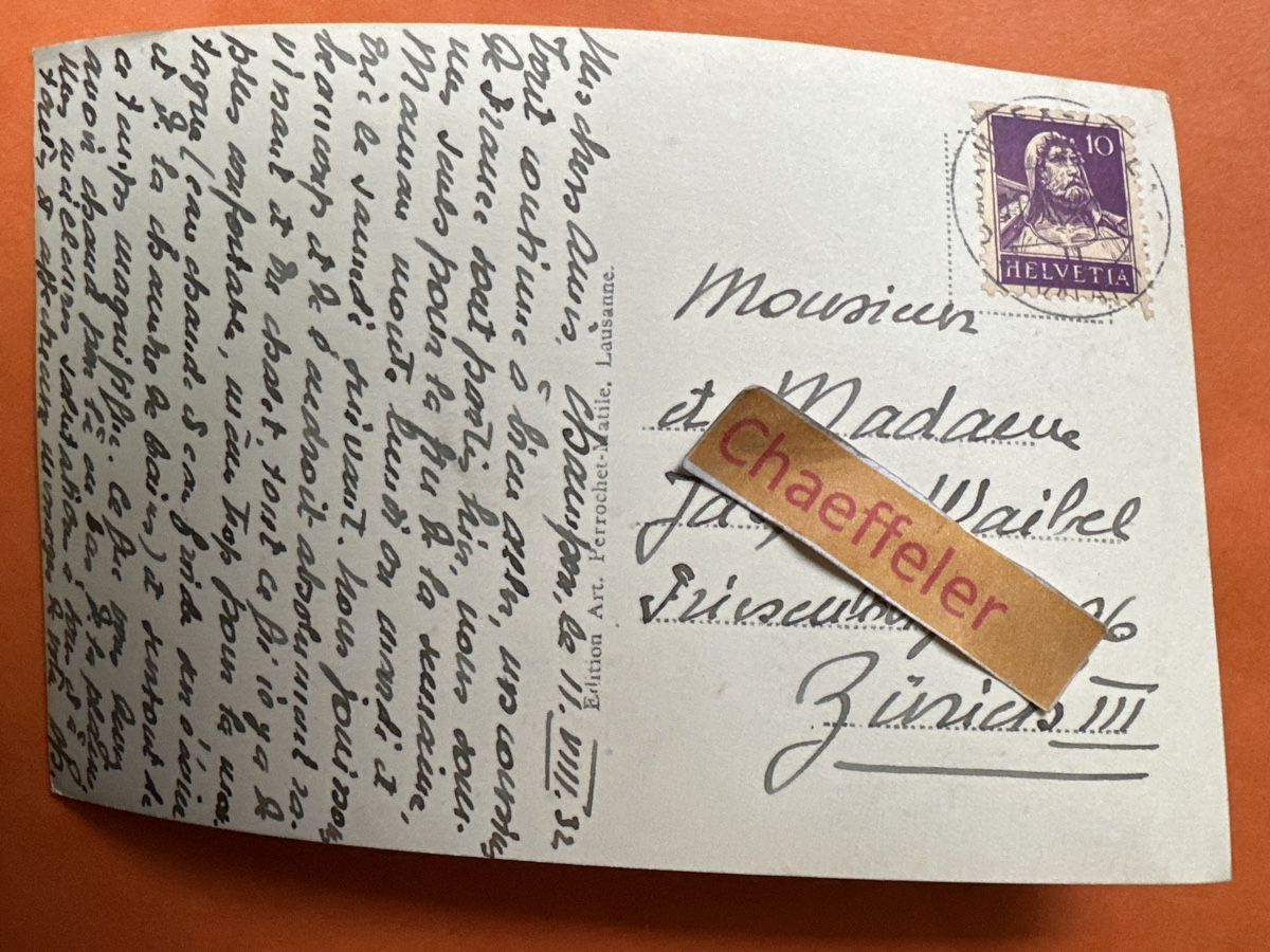Cartes postales: 1932 Lac Champex er Grand Combien – D'occasion à Zürich par Chaeffeler 1