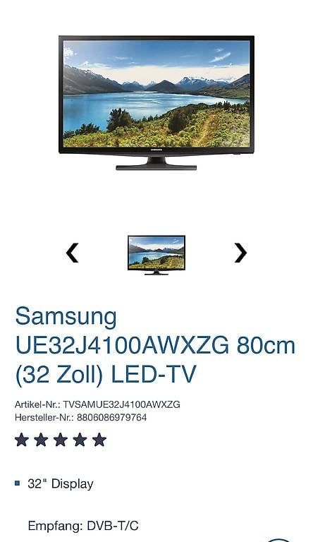 Televisori: Samsung LED-TV 32 Zoll – Usato da Ormalingen venduto da saexevierzig