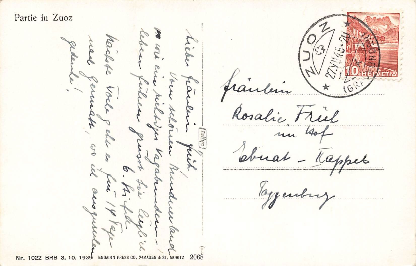 Cartes postales: Partie in Zuoz – D'occasion à Biasca par Blenio71 1