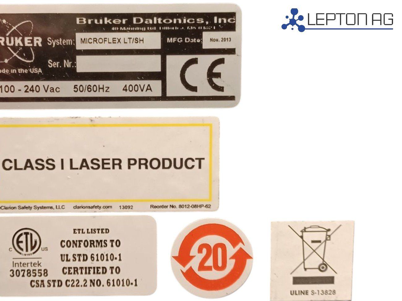 Accessori da laboratorio: Bruker Microflex LT/SH MALDI-TOF – Difettoso da Niederdorf venduto da LeptonAG_Labor 9
