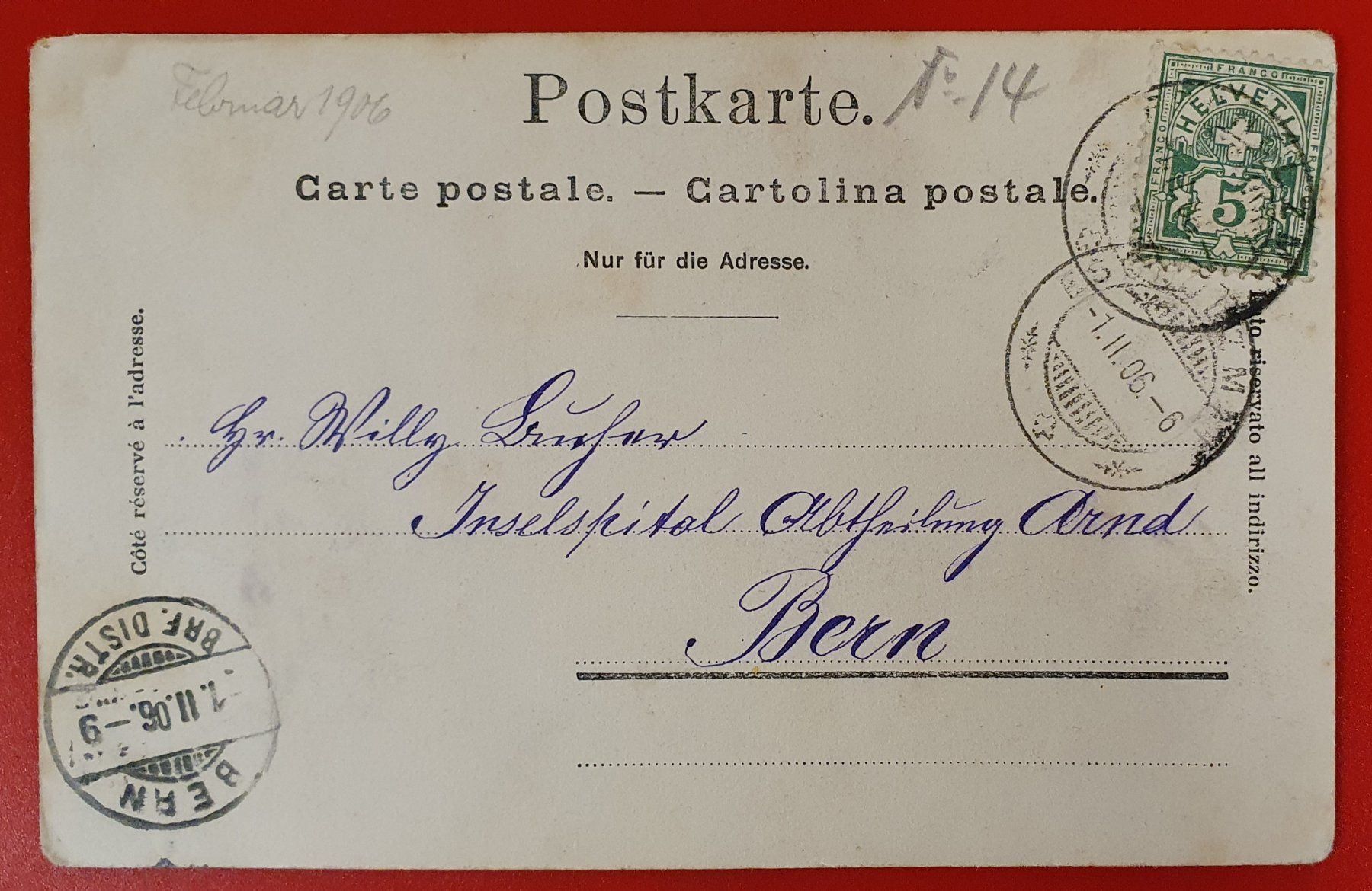 Ansichtskarten: Escholzmatt 1906 – Gebraucht aus Kreuzlingen von Rschweiz1 1
