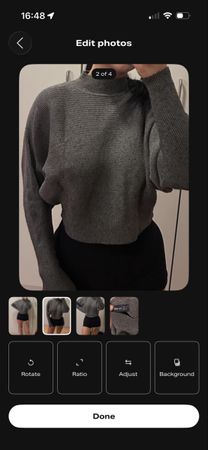 Zara Knit Pullover grau kurz geschnitten Grösse S