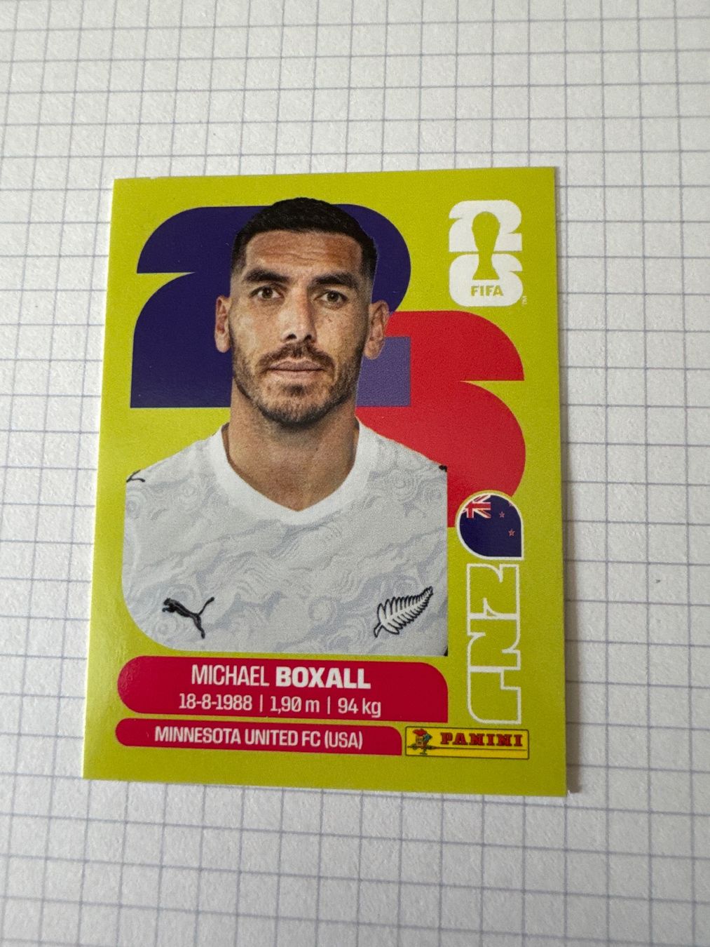 Panini Sammelbilder & Trading cards: Panini Sticker WM 2026, NZL 4 Michael Boxall – Neu (gemäss Beschreibung) aus Winterthur von mathis-spielsteine