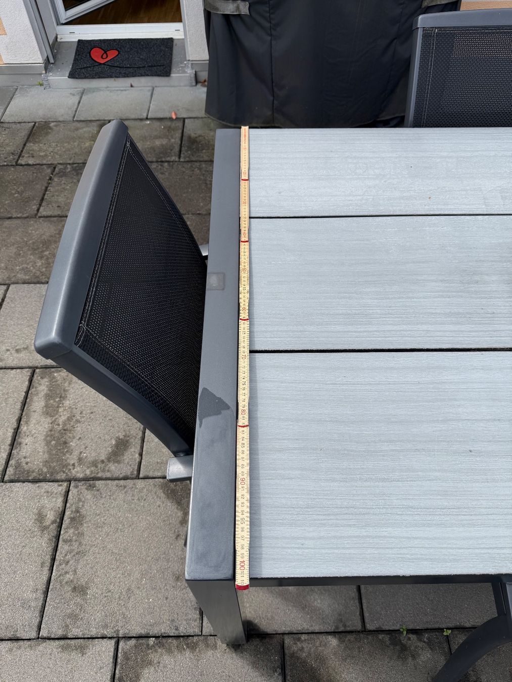Jysk Set di tavolo e panche: Gartentisch mit 6 Stühlen Aluminium/Textilgrau L220cm – Usato da Zuchwil venduto da fra_f5cp 2