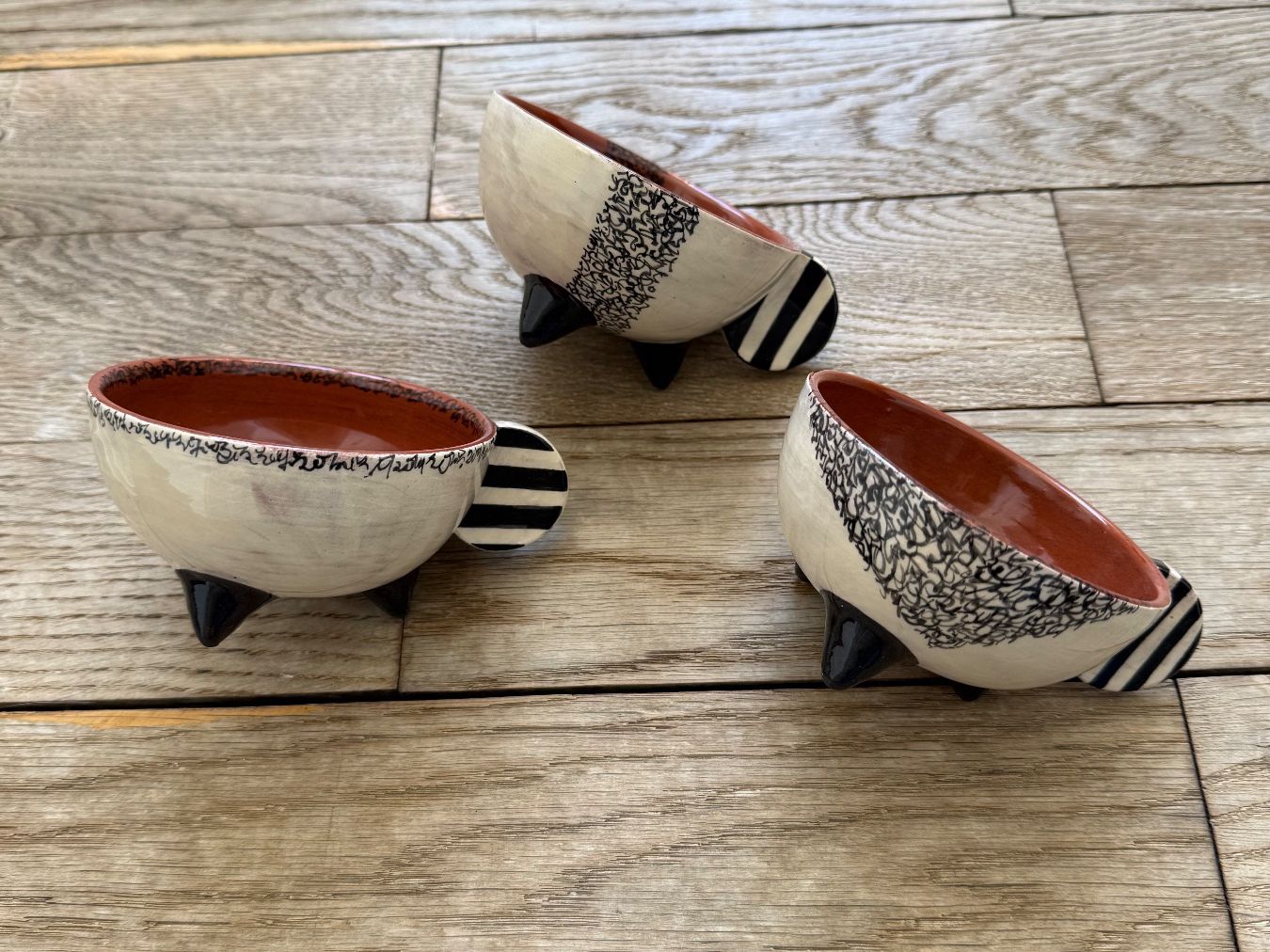 Tasses: 3 handgearbeitete postmoderne Tassen, 90er – D'occasion à Luzern par Mamutpe 1